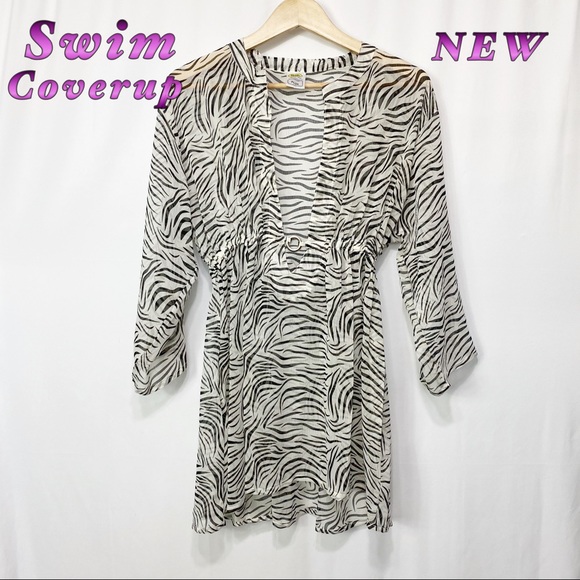 Rima Other - NWOT-RIMA Black White Leopard Print Swim Coverup L